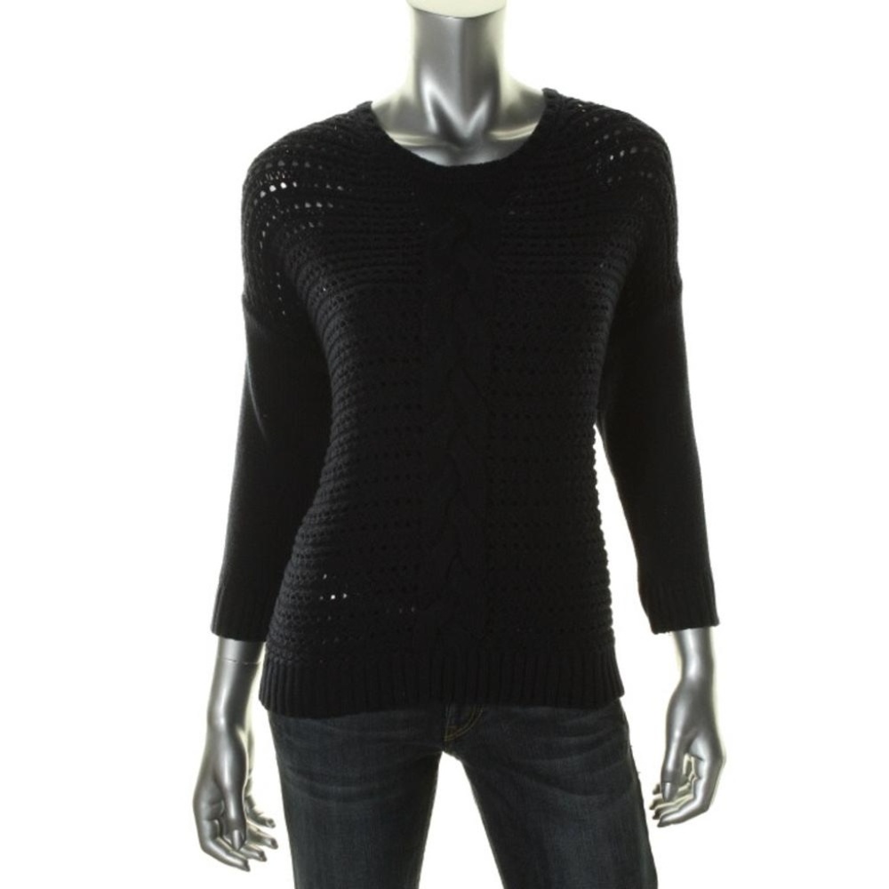 TOMMY HILFIGER Navy Knit Crew Pullover Sweater